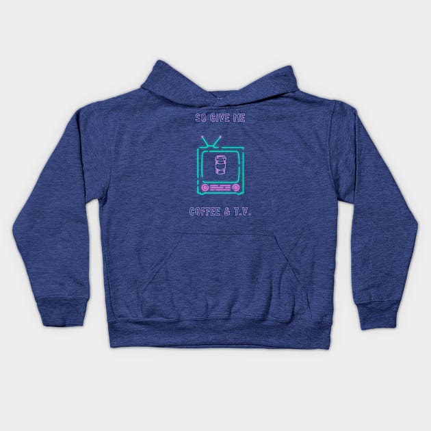 Blur Coffee & T.V. Kids Hoodie by DanArt